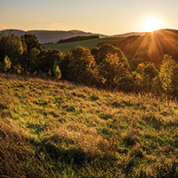 Au coucher du soleil (crépuscule)